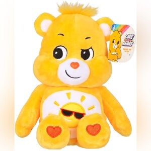 Care Bears Funshine Bear 9" Plush Yellow Grinning Plush NEW Lovey NWT